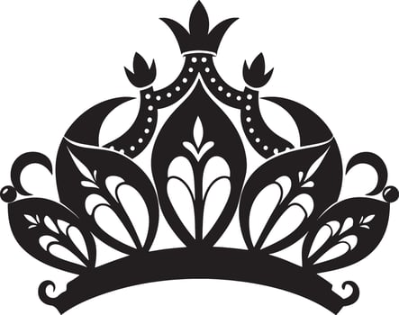 royal crown illustraion black and white vector