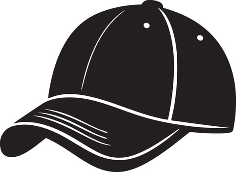 Baseball hat icon. Cap silhouette illustration. vector