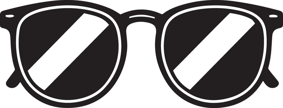 Summer eye glasses. Sunglass silhouette illustration. vector