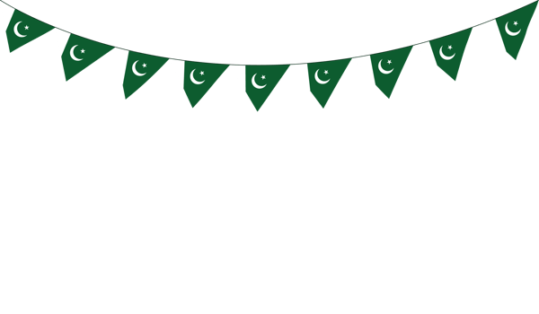 Round Pakistani flag decoration.Pakistan flag bunting png