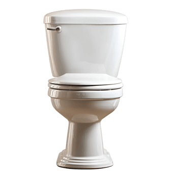white Toilet on isolated transparent background png
