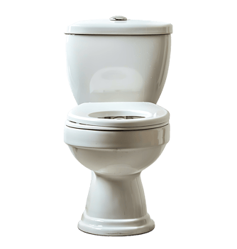 white Toilet on isolated transparent background png