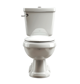 white Toilet on isolated transparent background png