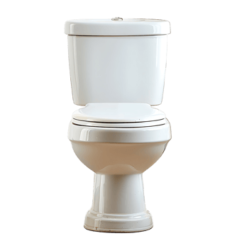 white Toilet on isolated transparent background png