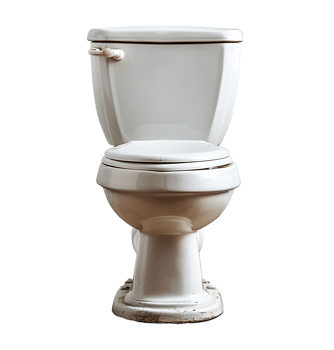 white Toilet on isolated transparent background png