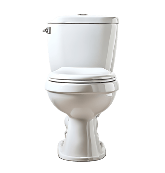 white Toilet on isolated transparent background png