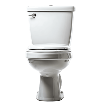 white Toilet on isolated transparent background png