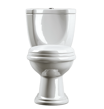 white Toilet on isolated transparent background png