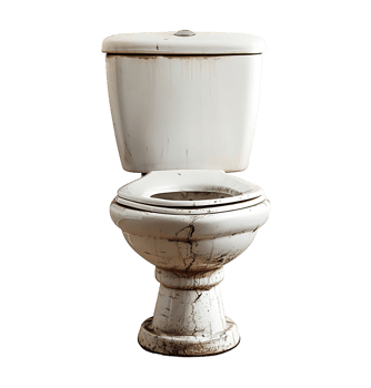 white Toilet on isolated transparent background png