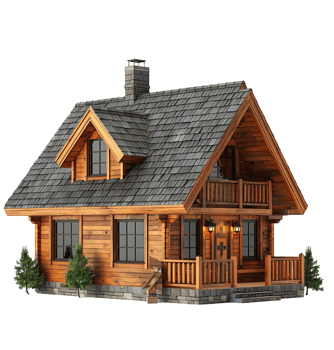 Cape cod house on isolated transparent background png