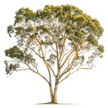 Eucalyptus Ovata Tree on Transparent Background png