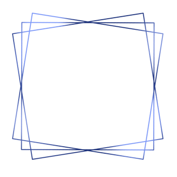 Blue Geometric Square Frame on a Transparent Background png