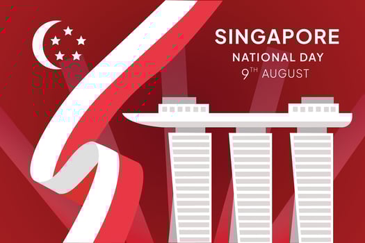 Singapore's independence day Concept. Colored flat illustration isolated. vector