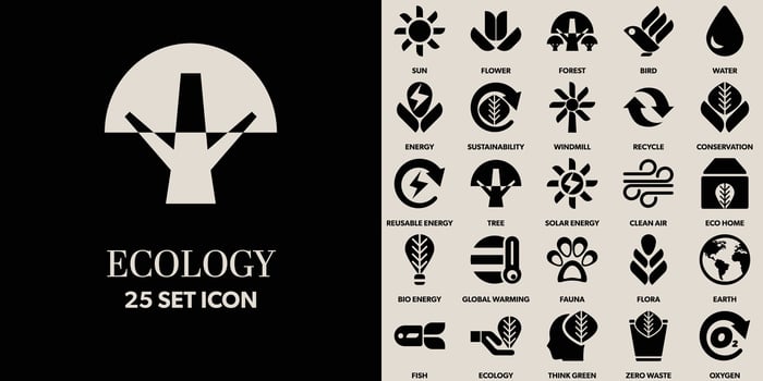 Ecology icon set. Ecofriendly icon, nature icons set. illustration vector