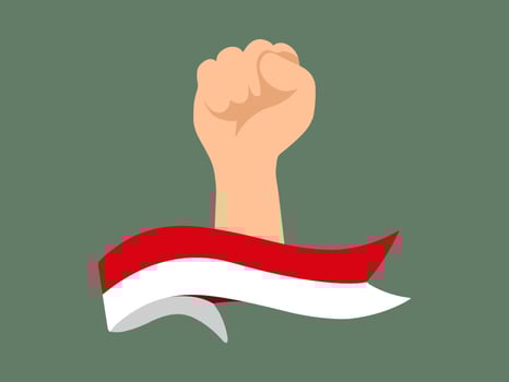 Indonesian Flag Independence Day Illustration vector