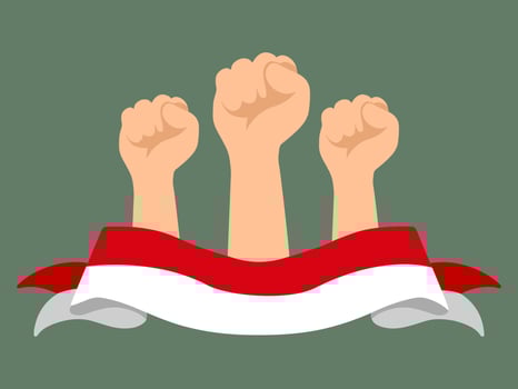 Indonesian Flag Independence Day Illustration vector