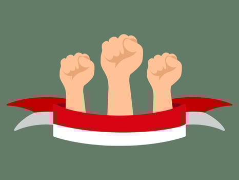 Indonesian Flag Independence Day Illustration vector