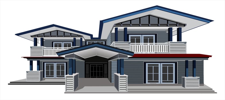 various pictures of modern houses vector