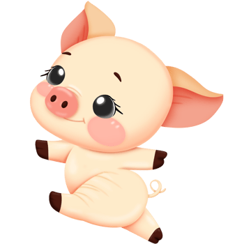 Cute cartoon piggy png