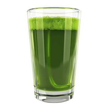 A glass of green juice on a transparent background png