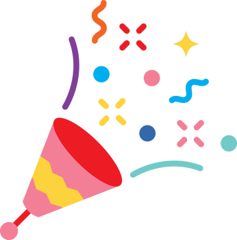 confetti flat color icon png