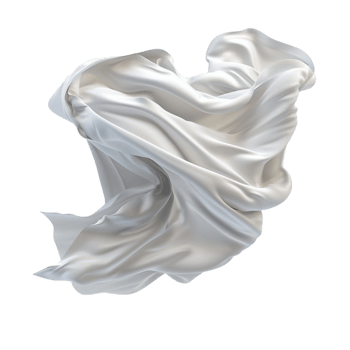 white silk cloth on transparent background Generative-AI png