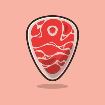 of Fresh Wagyu from The Farm. Food and Beverage Illustration Theme. vector