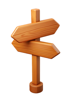Wooden Signpost 3d Image png