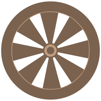 a wheel with a brown and white center png