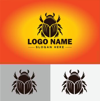 June bug bee logo icon for business brand app icon June bug Insect bee logo template vector