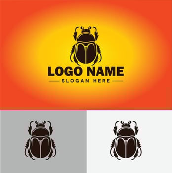 June bug bee logo icon for business brand app icon June bug Insect bee logo template vector