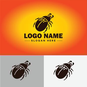 June bug bee logo icon for business brand app icon June bug Insect bee logo template vector