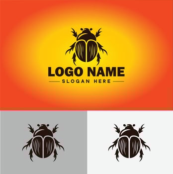 June bug bee logo icon for business brand app icon June bug Insect bee logo template vector