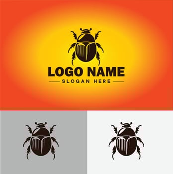 June bug bee logo icon for business brand app icon June bug Insect bee logo template vector