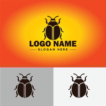 June bug bee logo icon for business brand app icon June bug Insect bee logo template vector