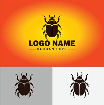 June bug bee logo icon for business brand app icon June bug Insect bee logo template vector