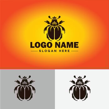 June bug bee logo icon for business brand app icon June bug Insect bee logo template vector