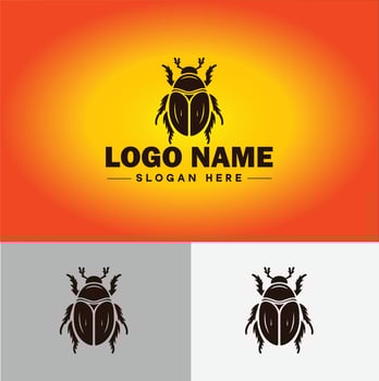 June bug bee logo icon for business brand app icon June bug Insect bee logo template vector