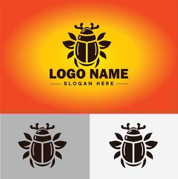 June bug bee logo icon for business brand app icon June bug Insect bee logo template vector