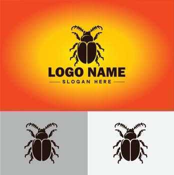 June bug bee logo icon for business brand app icon June bug Insect bee logo template vector
