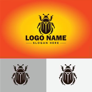 June bug bee logo icon for business brand app icon June bug Insect bee logo template vector