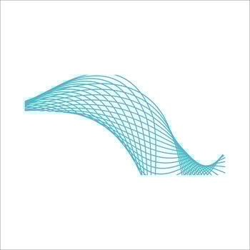Abstract wave line shape element vector