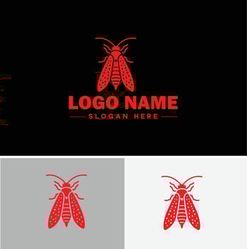 Lanternfly logo icon for business brand app icon Lanternfly Insect bee logo template vector