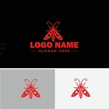 Lanternfly logo icon for business brand app icon Lanternfly Insect bee logo template vector