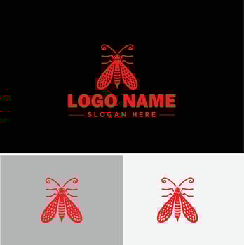 Lanternfly logo icon for business brand app icon Lanternfly Insect bee logo template vector