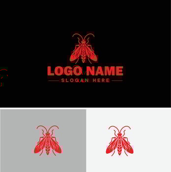 Lanternfly logo icon for business brand app icon Lanternfly Insect bee logo template vector