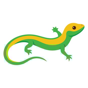 Lizard Animal isolated flat illustration on white background vector