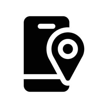 mobile map icon. line icon for your website, mobile, presentation, and logo design. vector