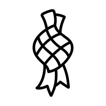 Ketupat icon with a simple and modern design png