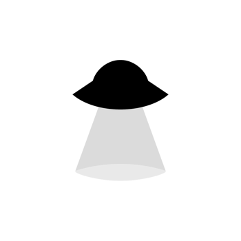 UFO icon with simple and modern design png